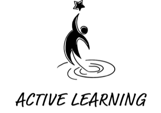 Active Learning logo featuring a stylized figure reaching up toward a star.