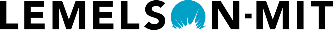 LEMELS-MIT logo with a blue stylized sun replacing the letter O.
