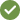 Green circle with a white check mark symbol indicating success or confirmation.