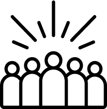 strategic partnership Open book icon symbolizing knowledge and learning.